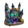 Kurt Adler Lighted Skull Castle With Color Changing LED Entrance