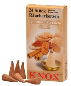 Kurt Adler Knox German Scented Incense Cones (Pack Of 24) - Almond