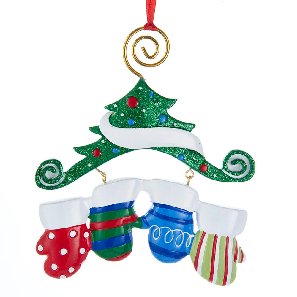 Kurt Adler Dangling Mittens Family Ornament- Family Of 4 1 Kurt Adler Dangling Mittens Family Ornament- Family Of 4