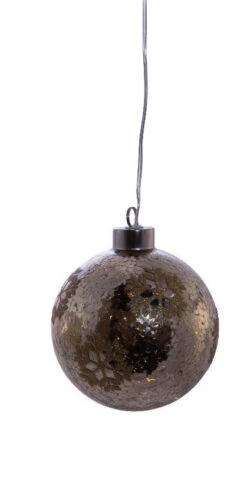 Kurt Adler Lighted USB Gold And Silver Glass Ball Ornament - Dark Gold -Festive Ornaments Deals v1f6lpbxyijq7bqkhfgz