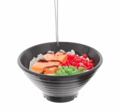 Kurt Adler Dinner Bowl Ornament - Rice With Salmon