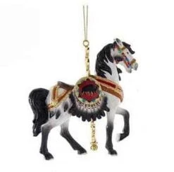Kurt Adler Resin Carousel Assortment Ornament - Native American Horse