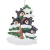 Kurt Adler Bear Family On Tree Ornament - Family Of 4