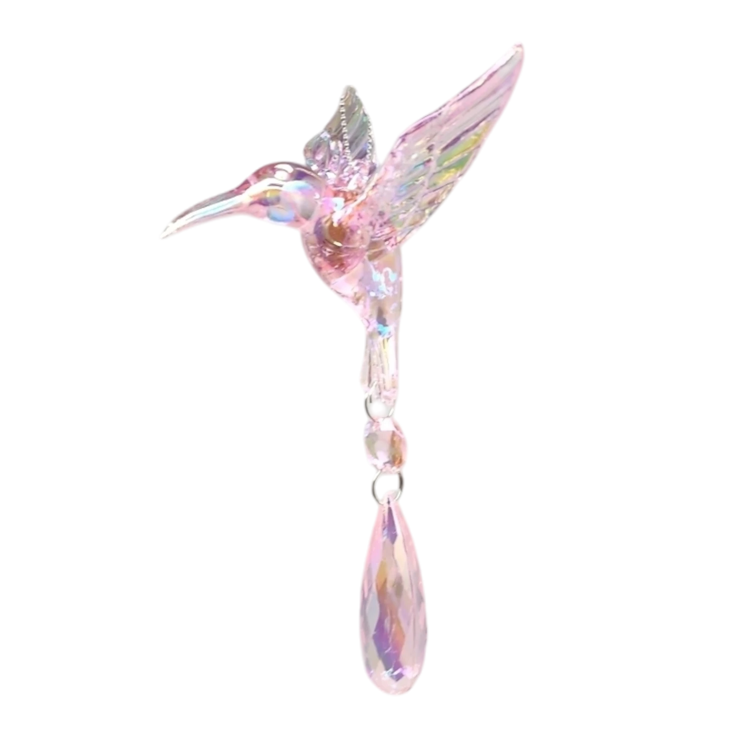 Kurt Adler Acrylic Iridescent Hummingbird Ornament - 1 Kurt Adler Acrylic Iridescent Hummingbird Ornament -