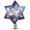 Kurt Adler Star Of David Capiz Treetop - 10 Light - 8.5 Inch