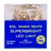 Kurt Adler 50-Light Battery-Operated Warm White Superbright LED Light Set