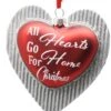 Kurt Adler Glass Glitter Heart With Sayings Ornament - Home
