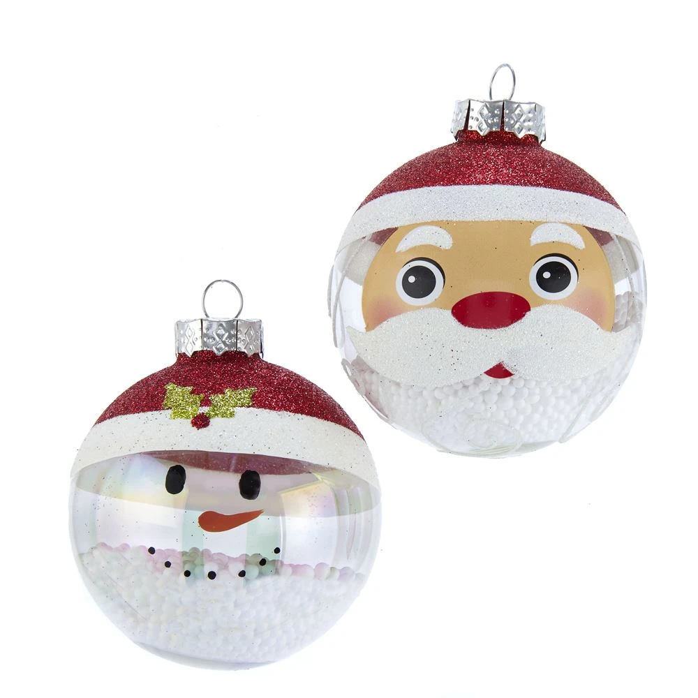 Kurt Adler Painted Glass 80mm Ball Ornament 6 Piece Set 2 Kurt Adler Painted Glass 80mm Ball Ornament 6 Piece Set - Image 2