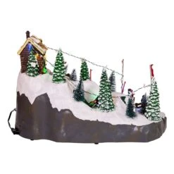 Kurt Adler Skiing Village With Motion - Music - Lights -Festive Ornaments Deals vqypuqo6i6kbzpuet6xg