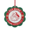 Kurt Adler Santa Seal Of Approval Ornament - Elf Made, Santa Approved