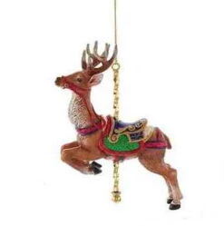 Kurt Adler Resin Carousel Assortment Ornament - Reindeer
