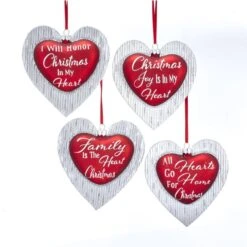 Kurt Adler Glass Glitter Heart With Sayings Ornament - Family -Festive Ornaments Deals wotstcqt0wrtaresbxcj