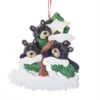 Kurt Adler Bear Family On Tree Ornament - Family Of 3