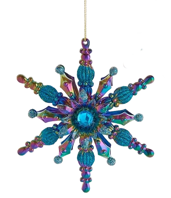 Kurt Adler Peacock Snowflake Ornament- 5 Kurt Adler Peacock Snowflake Ornament- - Image 5