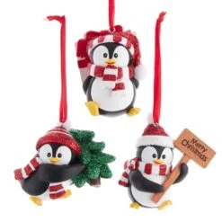 Kurt Adler Penguin With Hat And Scarf Ornament - Present -Festive Ornaments Deals x0o00bsr2kmteqxugckx