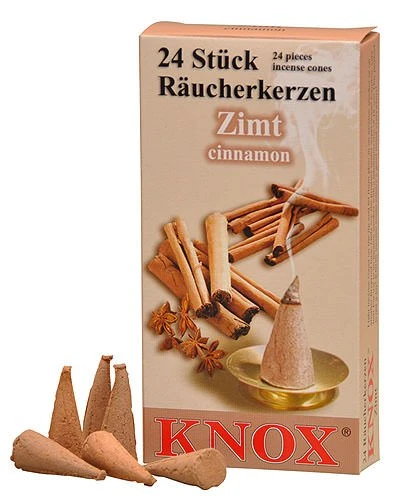 Kurt Adler Knox German Scented Incense Cones (Pack Of 24) - Cinnamon 1 Kurt Adler Knox German Scented Incense Cones (Pack Of 24) - Cinnamon