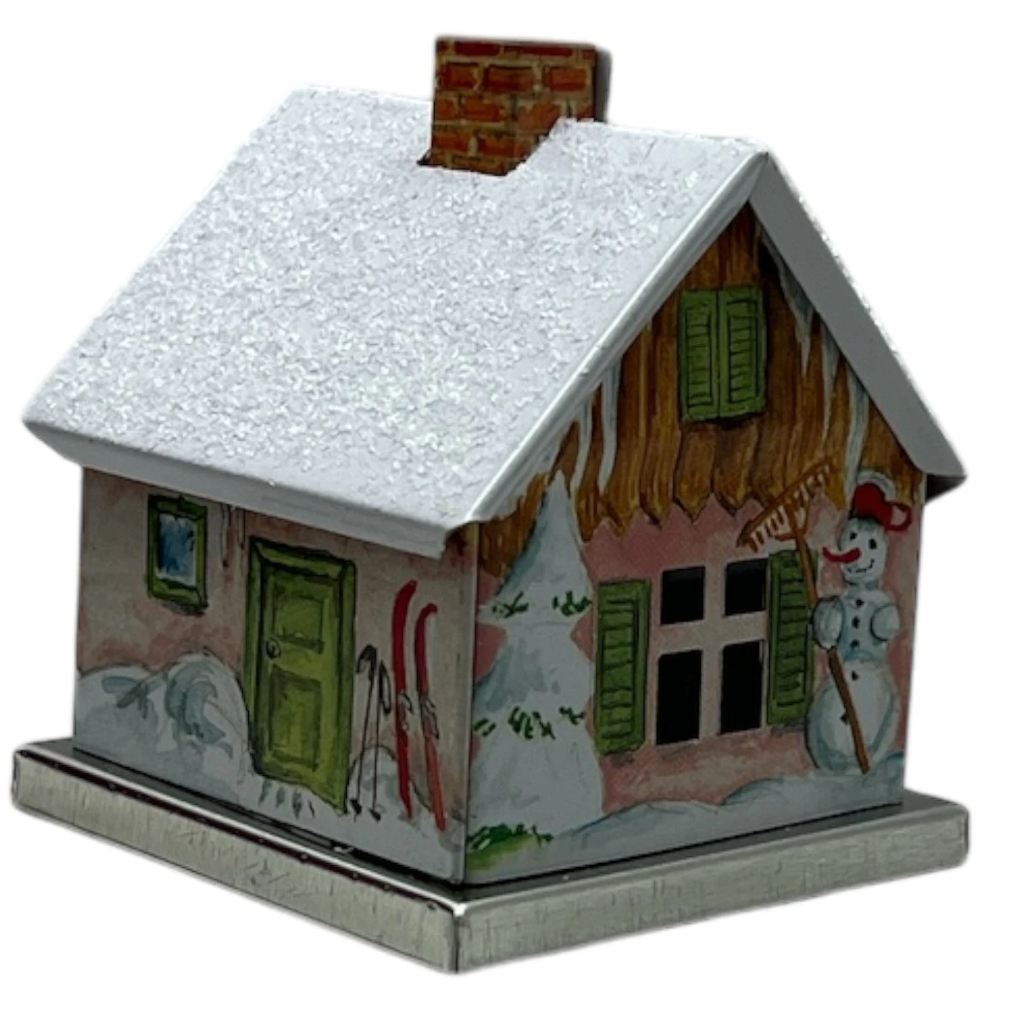 Kurt Adler Knox Metal Incense Smoker House - Green Front Door 1 Kurt Adler Knox Metal Incense Smoker House - Green Front Door