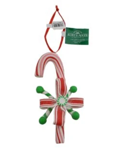 Kurt Adler Candycane Treats Hanging Ornament - Red Candy Cane