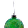 Kurt Adler 100MM USB Lighted Glass Ball Ornament - Green