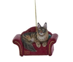 Kurt Adler Cat On Red Sofa Ornament - -Festive Ornaments Deals xx43vhdif5wmzlqd1zxe