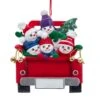 Kurt Adler Snowman On Truck Ornament - Family Of 5
