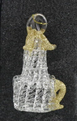 Kurt Adler Spunglass Ornament - Gold Candlestick