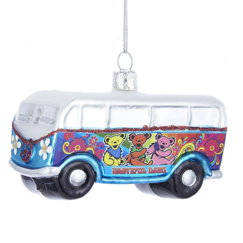 Kurt Adler Grateful Dead Bus Glass Ornament 1 Kurt Adler Grateful Dead Bus Glass Ornament
