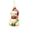 Kurt Adler 3 Inch Boxed Glass Ornament - Teddy Bear
