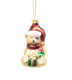 Kurt Adler 3 Inch Boxed Glass Ornament - Teddy Bear