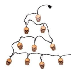 Kurt Adler Skull Head 10 Light String Light Set -Festive Ornaments Deals yuxx8rdhpxrovrij8htn