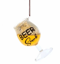 Kurt Adler Beer Glass Ornament - Beer Snob
