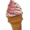 Kurt Adler Foam Ice Cream Cone Ornament - Rasberry Swirl With Jimmies