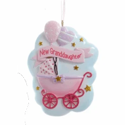 Kurt Adler New Granddaughter Baby Stroller Ornament