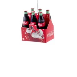 Kurt Adler Coca-Cola Glass Bottle 6-Pack Ornament
