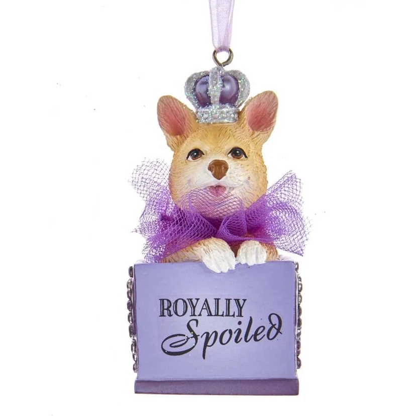 Kurt Adler Royal Splendor Purple Dog Ornament - Royally Spoiled 1 Kurt Adler Royal Splendor Purple Dog Ornament - Royally Spoiled