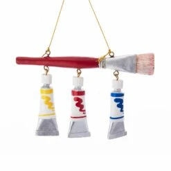 Kurt Adler Paint Brush With Paint Tubes Ornament
