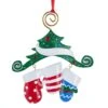 Kurt Adler Dangling Mittens Family Ornament- Family Of 3