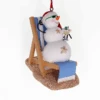 Kurt Adler Snowman On Beach Chair Ornament