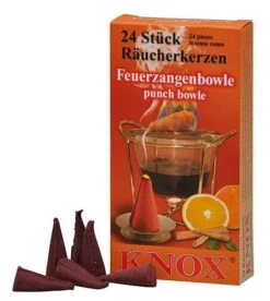 Kurt Adler Knox German Scented Incense Cones (Pack Of 24) - Punch Bowl