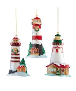 Kurt Adler Tin Lighthouse Ornament -
