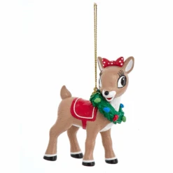 Kurt Adler Clarice Wearing A Wreath Ornament