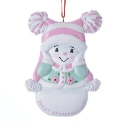 Kurt Adler Snowgirl Sweet Granddaughter Ornament